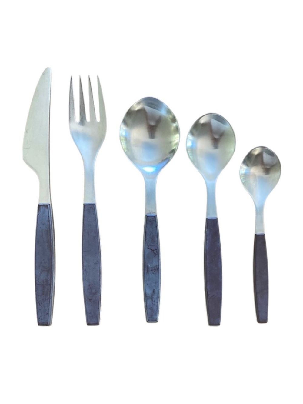 Vintage Georg Jensen Brown Strata Flatware Set - 20 pieces